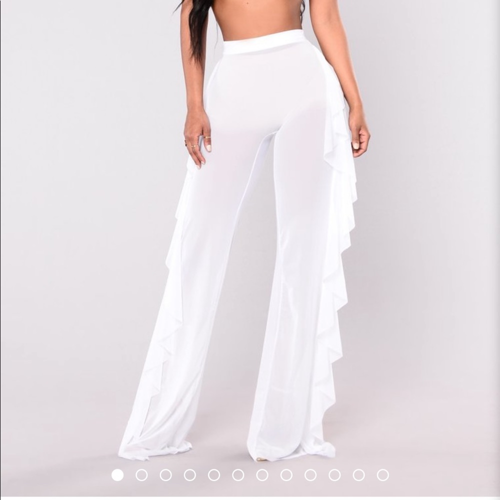 Fashion Nova White Swim Cover Up Pants